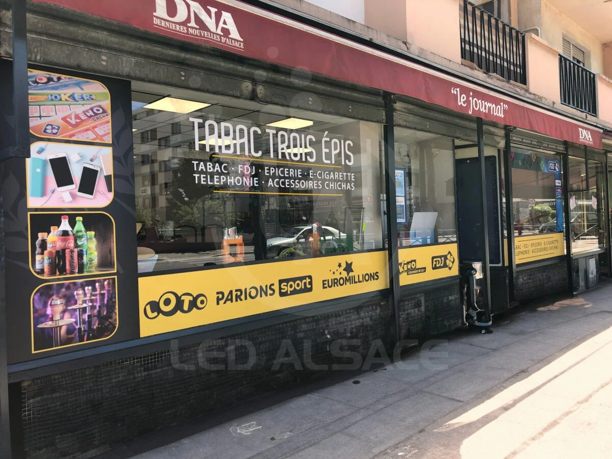 Marquage vitrine adhésif Colmar