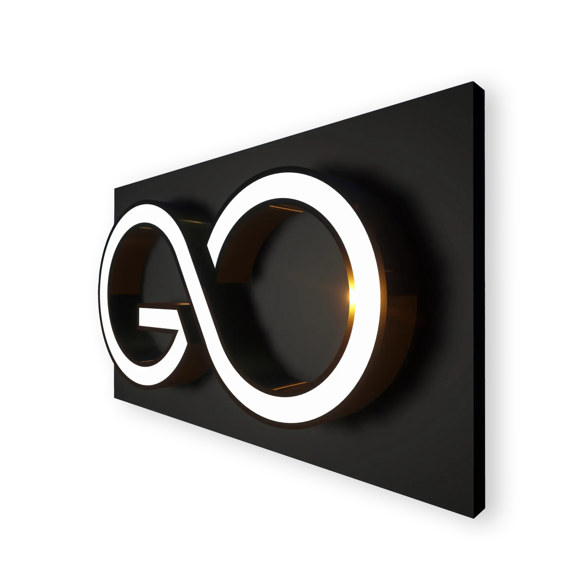 Modèle G01 nuit — Lettres individuelles lumineuses avec retour à Sélestat