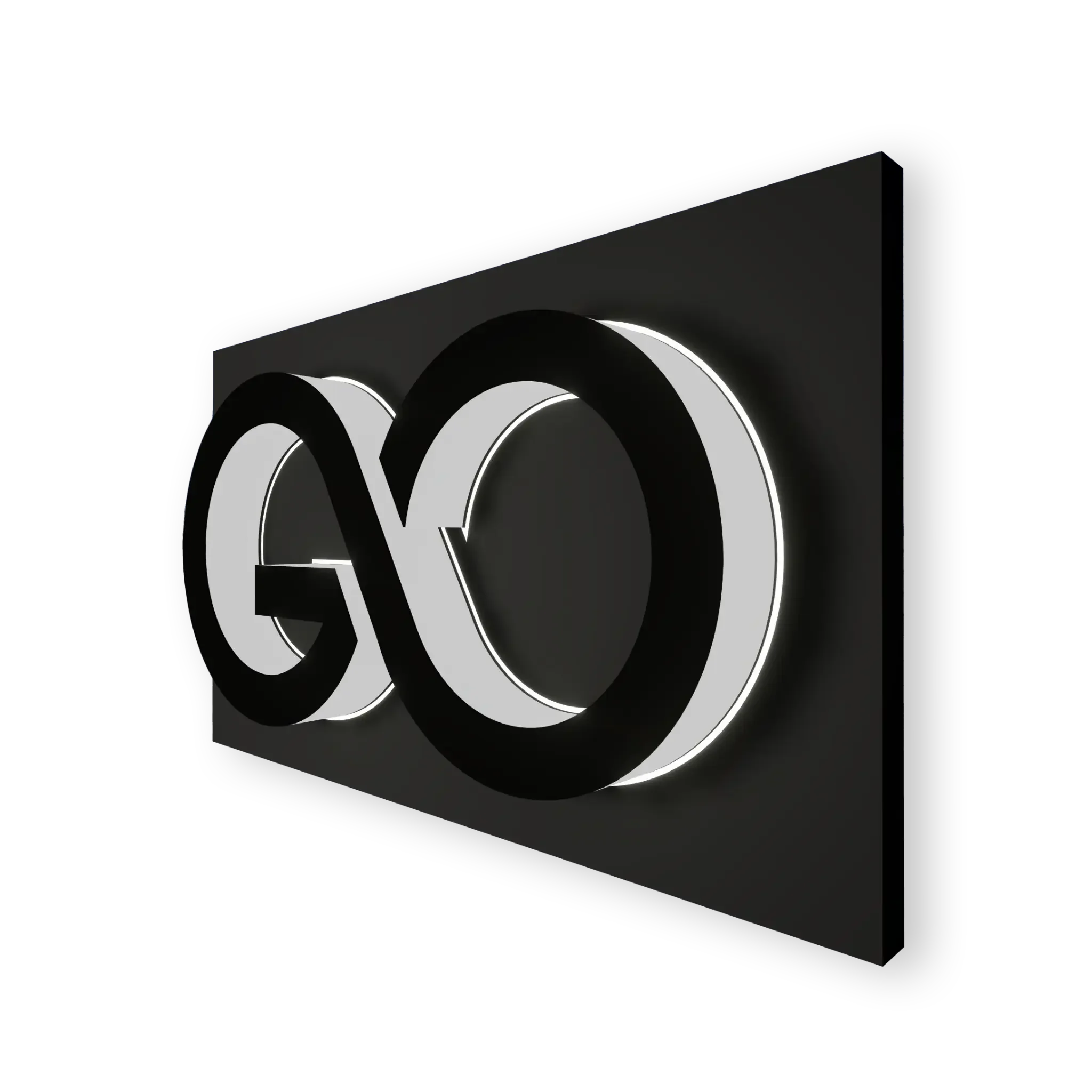 Modèle G08 nuit — Lettres rétroéclairées halo à Sélestat