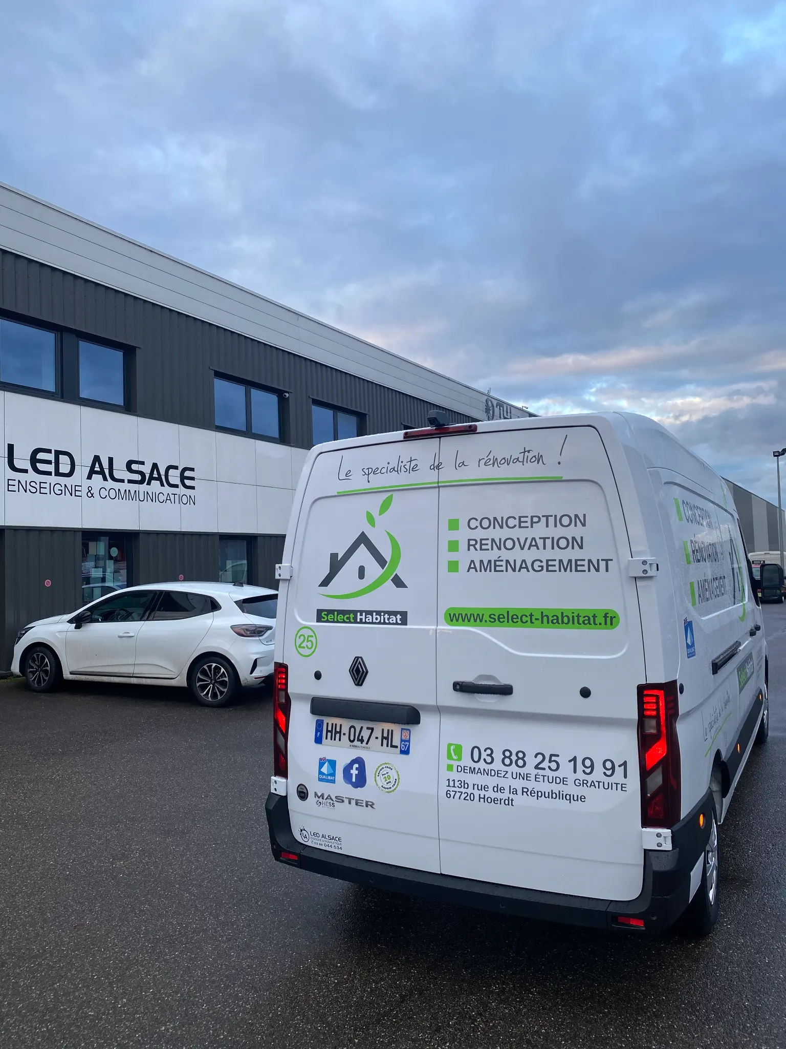 Flocage Renault Master Select Habitat — LED Alsace Haguenau